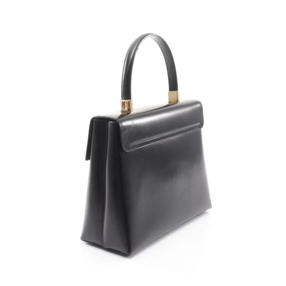 Salvatore Ferragamo Handbag Leather Black Gancini Black
